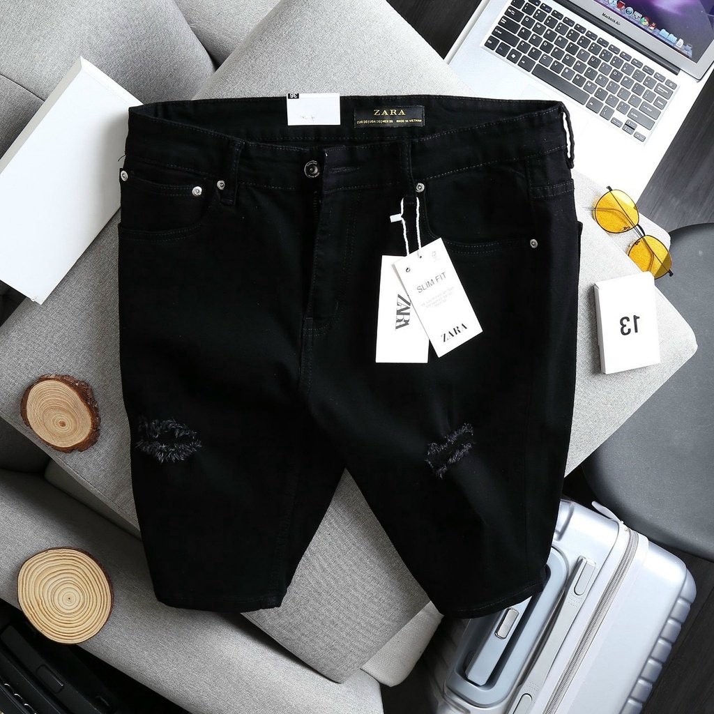 BIGSIZE - Quần short jean nam size lớn, bigsize 80kg - 130kg - rách mã SJ0005