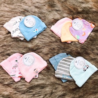 Set 3 nón sơ sinh từ 0-6m