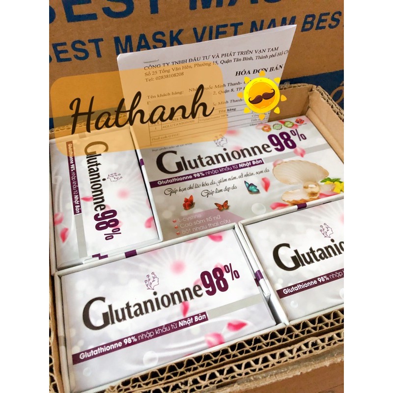 Viên uống trắng da, tạo mùi thơm cơ thể Glutanionne 98% | Thế Giới Skin Care
