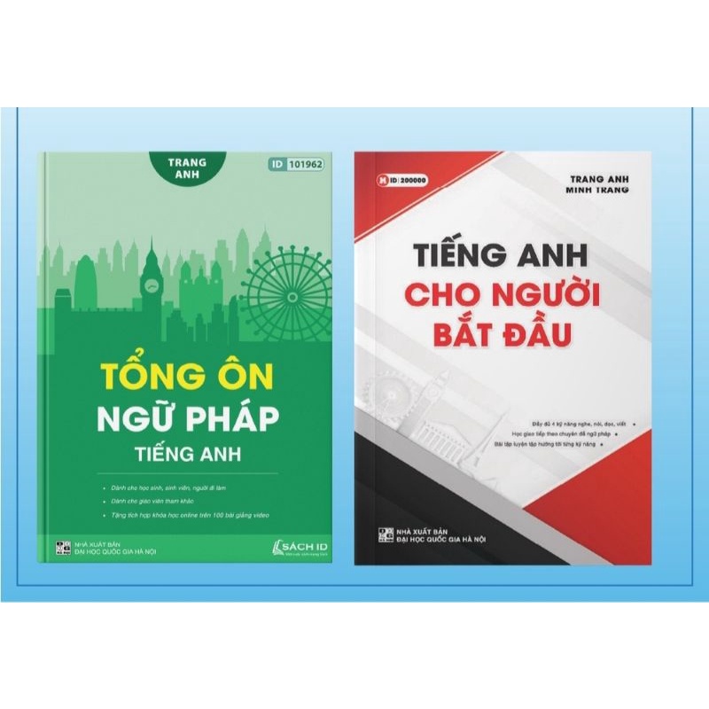 Sách ID- Combo Tiếng Anh Cho Người Mới Bắt Đầu & Tổng Ôn Ngữ Pháp Tiếng Anh