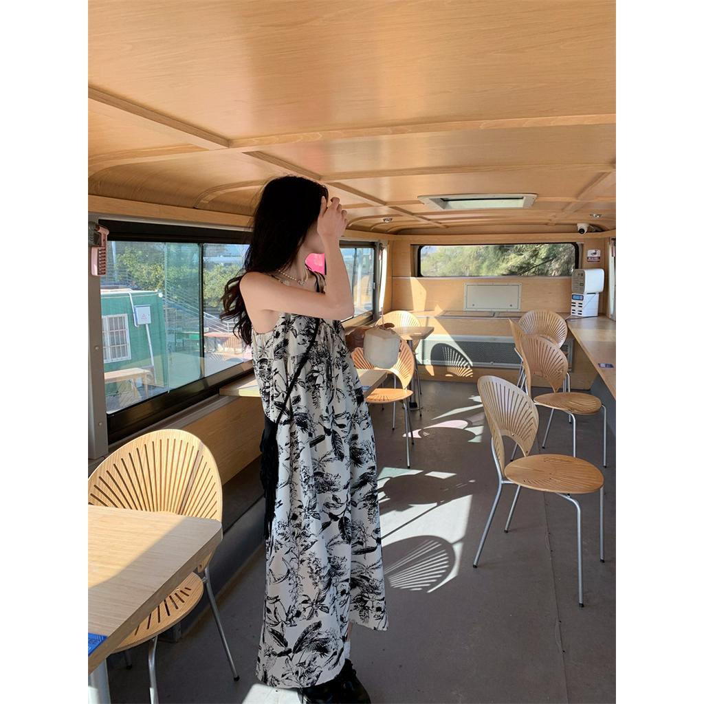 63378 Phong Cách Mới Váy Yếm Vẽ Mực