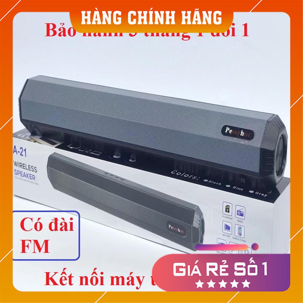 Loa bluetooth dáng dài A2+ có đài FM và kết nối máy tính USB AUX 3.5 bass cực mạnh công suất 10W
