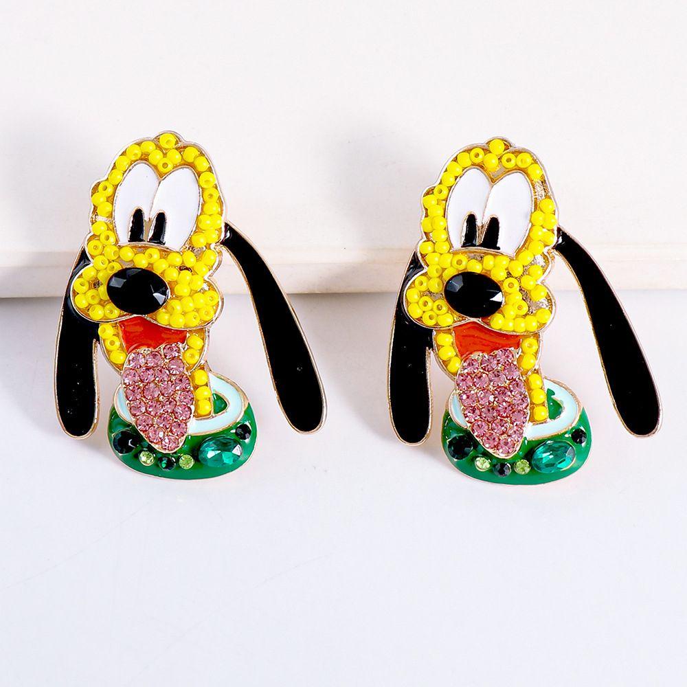 Bông Tai Xỏ Hình Chú Vịt / Ếch / Bò Sữa Dễ Thương Kiểu Hàn Quốc Thời Trang Cho Bạn Gái