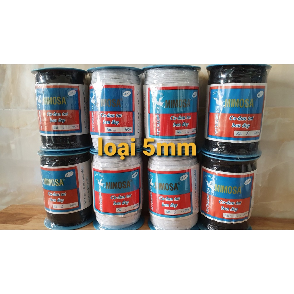 Cuộn thun luồn  3mm / 5mm /10mm  làm dây cột tóc scrunchie 100 mét