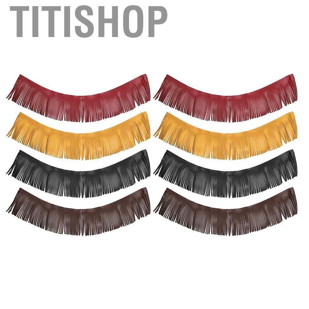 Titishop Fringe for motorcycle bag  2 pieces Retro pedal saddle Artificial leather handcrafted