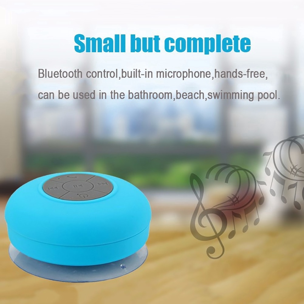 Loa bluetooth mini không dây chống nước tiện dụng cho nhà tắm / văn phòng