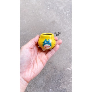 Chậu gốm mini vẽ tay hoạt hình (ib shop chọn mẫu thoải mái)