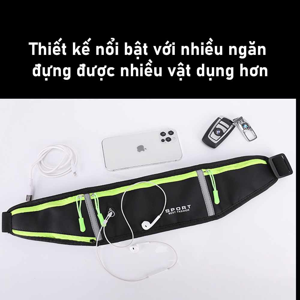 Túi đeo bụng, túi bao tử chạy bộ, tập thể dục, gym, leo núi dành cho nam và nữ phong cách thể thao phiên bản tiết kiệm