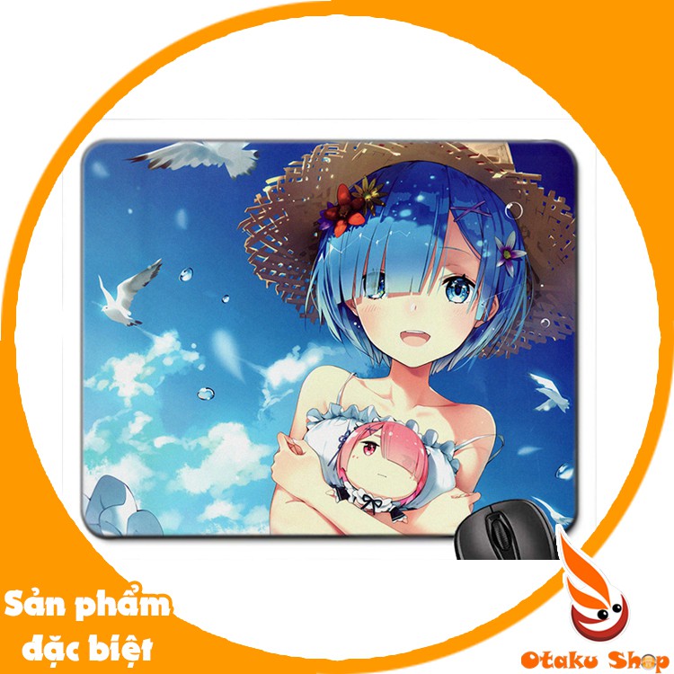 Mouse pad,Bàn di chuột,Lót chuột cao su 20x24cm hình Anime Re:Zero − Starting Life in Another World - Re:Zero