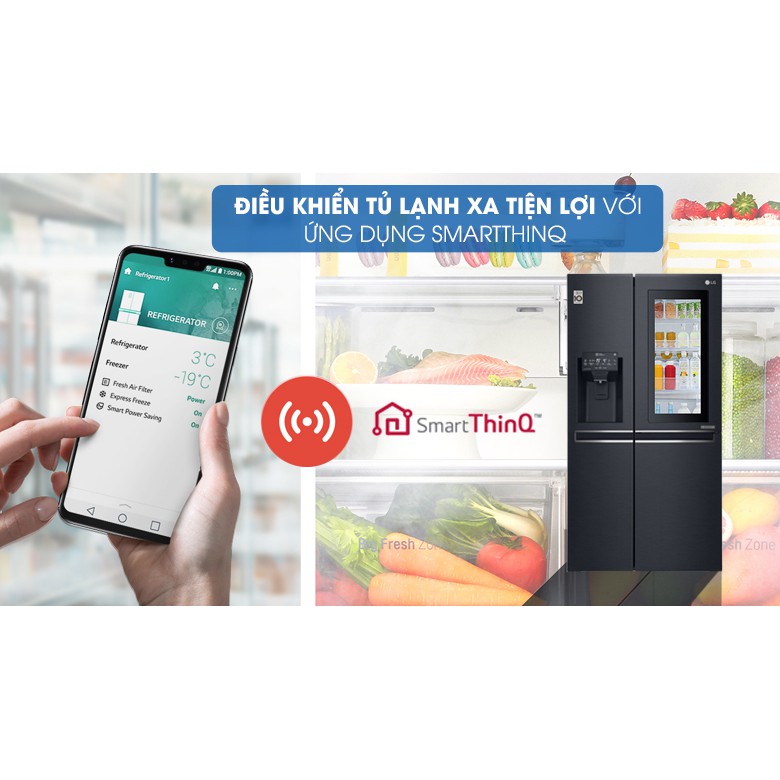 Tủ lạnh LG Inverter InstaView Door-in-Door 601 lít GR-X247MC (Miễn phí giao tại HCM-ngoài tỉnh liên hệ shop)