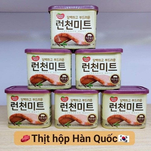 [NẮP ĐỎ] Thịt Hộp Dongwon Hàn Quốc Luncheon Meat 340G - Thịt Hộp Ham / Thịt Heo SPAM Nhập Khẩu Đóng Hộp / Đồ Hộp Ăn Liền