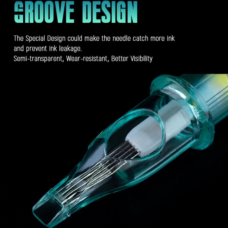 20 cái / hộp Aurora II RL / RS / CM / M1 Silicone chất lượng cao Dùng một lần Kim hộp mực hình xăm tiệt trùng cho máy quay liner Shader và Tattoo và bút xăm và máy xăm và máy động cơ hình xăm