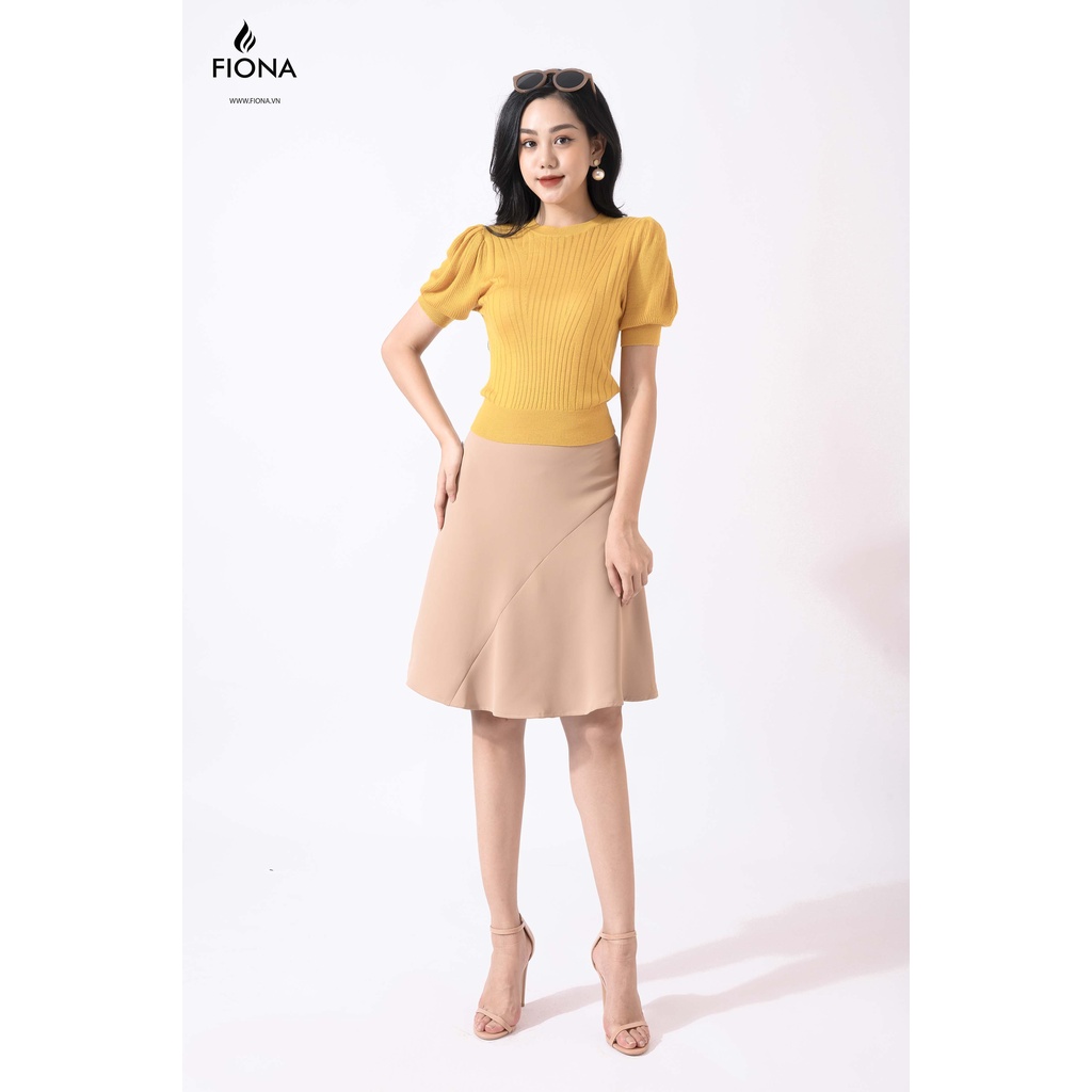 Áo len nữ mỏng cộc tay FIONA, áo len Montergy vai bồng F850738