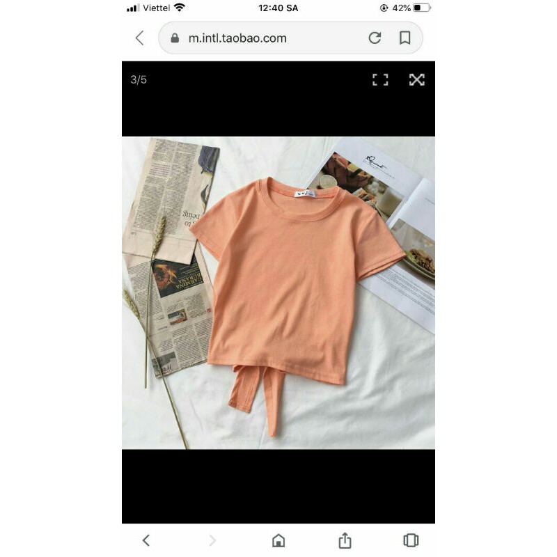Áo croptop thắt lưng