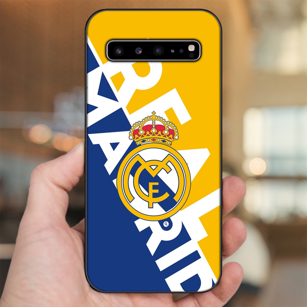 Ốp lưng Samsung S10, S10 5G, S10 Plus viền đen in hình Real Madrid
