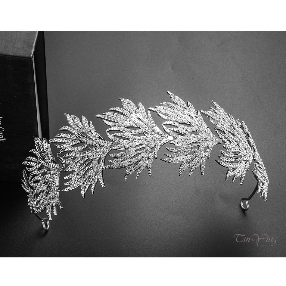 GETNOIVAS Cài Tóc Hình Vương Miện Lấp Lánh Cho Cô Dâu