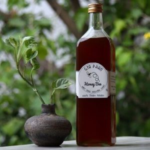 CHAI VUÔNG THỦY TINH ĐỰNG MẬT ÔNG 1000ml NẮP NHÔM