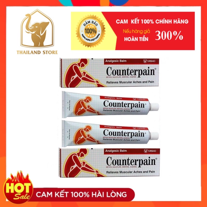 Dầu xoa bóp Counterpain đỏ nóng Thái Lan 120gr