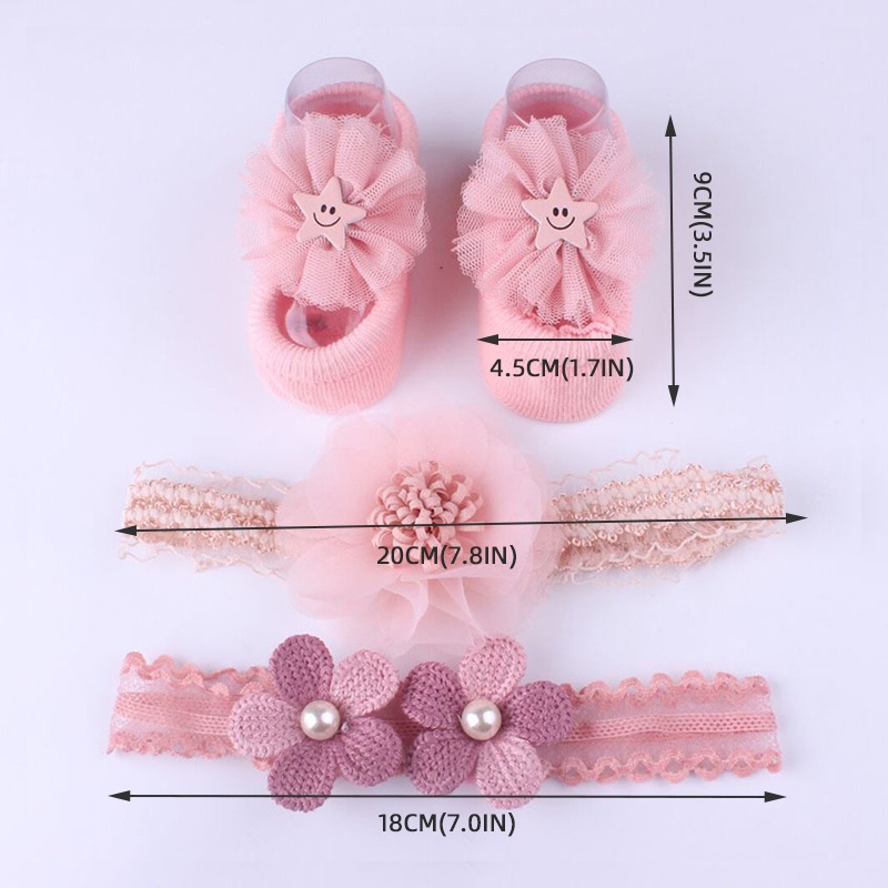 Set 3 Băng Đô Đính Hoa/Băng Đô/Băng Đô Xinh Xắn Cho Bé