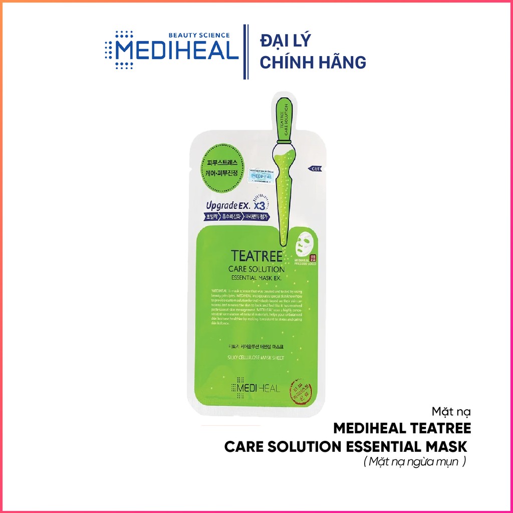 Mặt nạ ngăn ngừa mụn tinh chất tràm trà Mediheal Teatree Care Solution Essential Mask 24ml