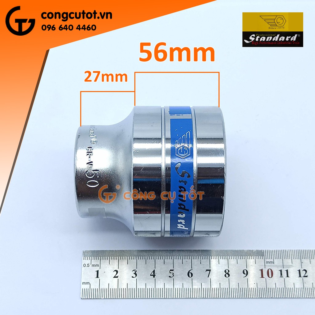 Tuýp lục giác 3/4 dài 73mm Standard xanh 50mm
