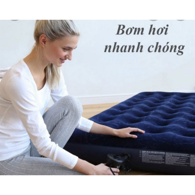 Đệm Hơi Đôi  Kt 2m03 *1m52*22cm Vải Dệt,Chất Liệu nỉ Thoáng Mát  Bestway 67003