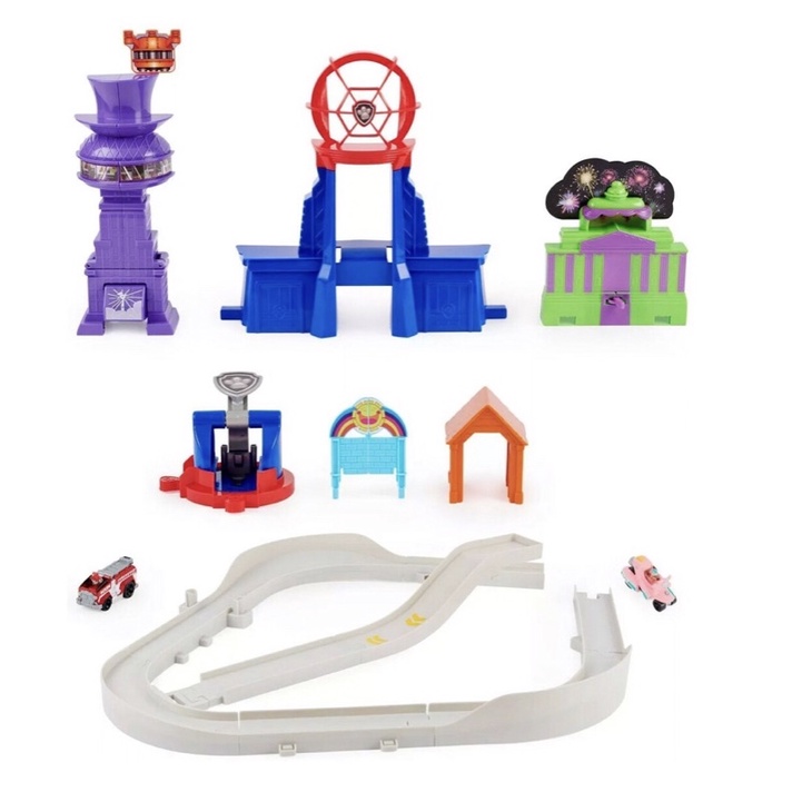 Bộ mô hình Paw Patrol cứu hộ trong the Movie Total City Rescue với tháp, toà thị chính và chó cưu hộ