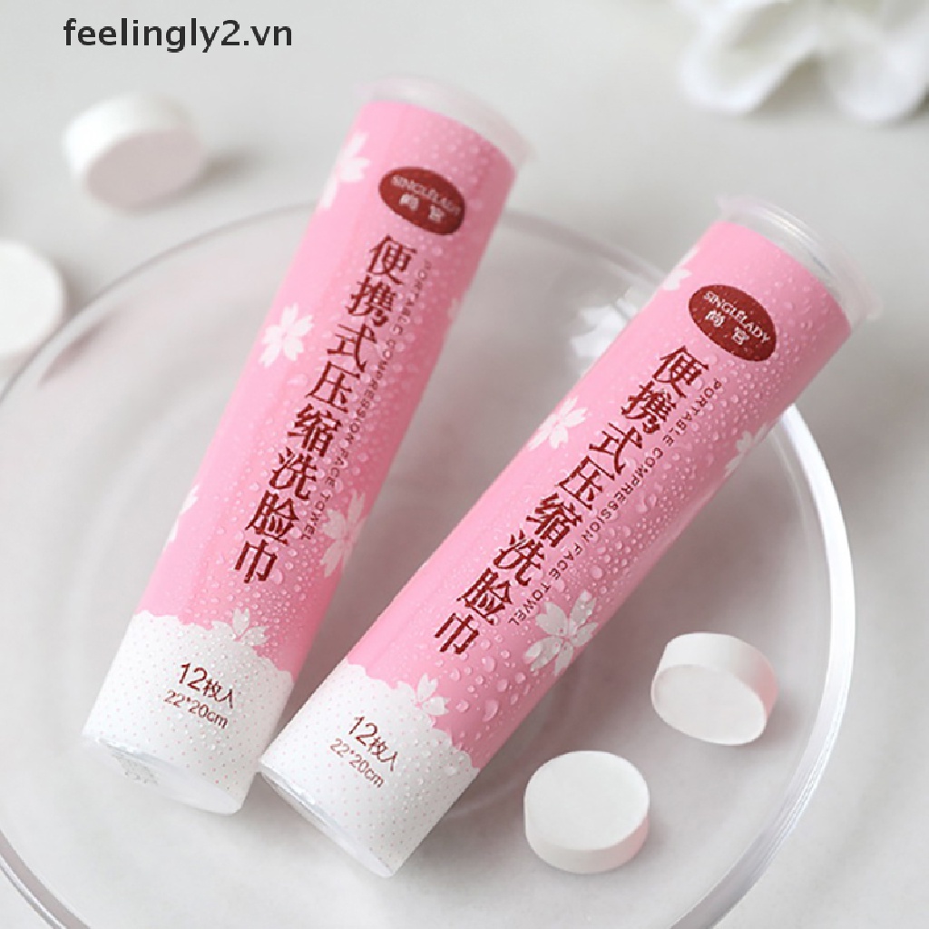 Bộ 12 Khăn Giấy Nén mini Dùng Một Lần Tiện Dụng