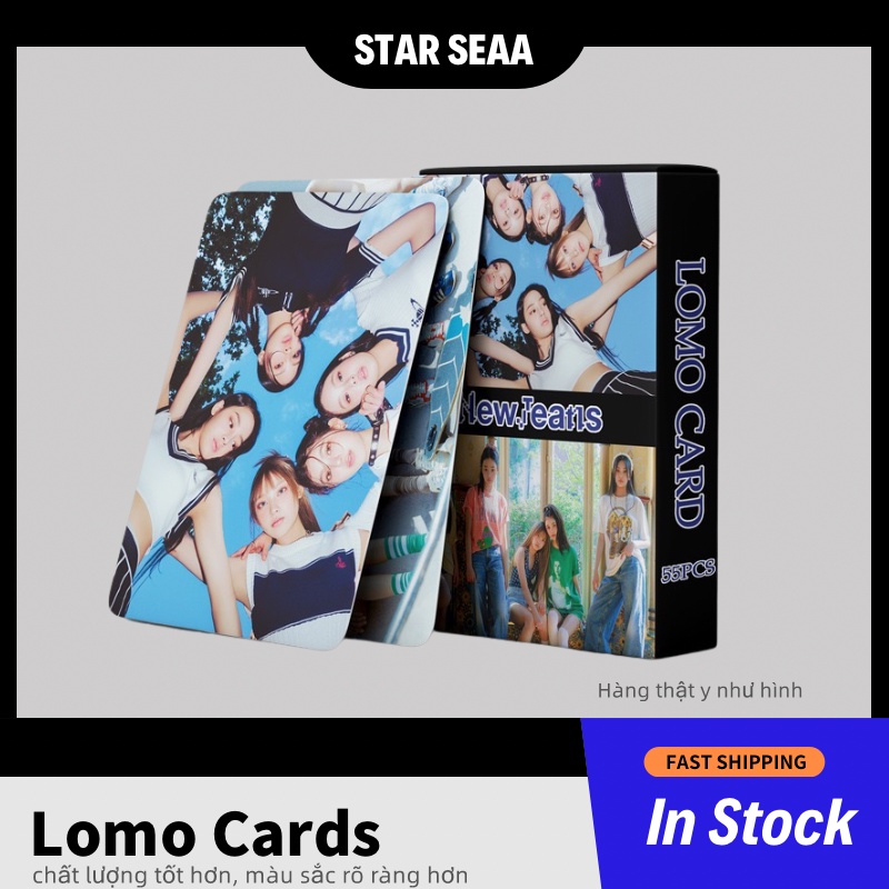 【NEWJEANS】55 Newjeans Photocards Lomo Card Hộp 55 Ảnh Lomo Card Nhóm Nhạc kpop NewJeans Thẻ