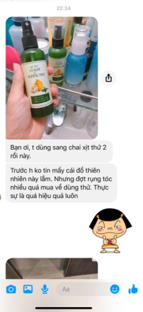 Xịt bưởi & hương nhu kích mọc tóc mạnh