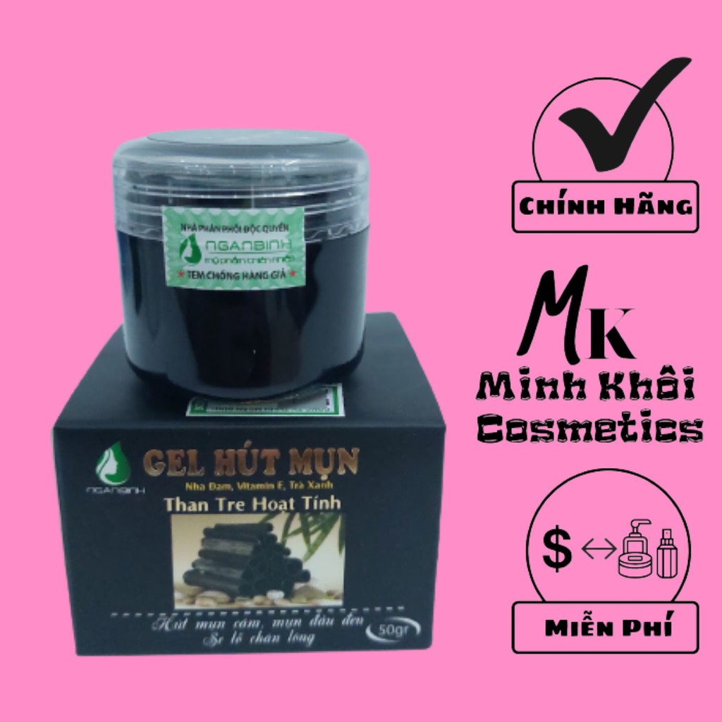 Gel Lột Mụn Hút Mụn Than Tre, Gel Mụn Hoạt Tính Ngân Bình hàng công ty chính hãng (Chính Hãng)