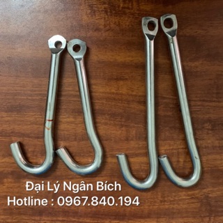 Móc trơn móc treo quạt trần inox 304 phi 12mm dài 15-35cm
