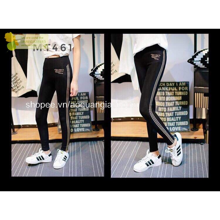 Quần legging sọc nhí trắng MT464, mt684, mt1144, mt691, mt1152, mt683,mt1150, mt1151 aoquangiasi (dưới 50 kg)