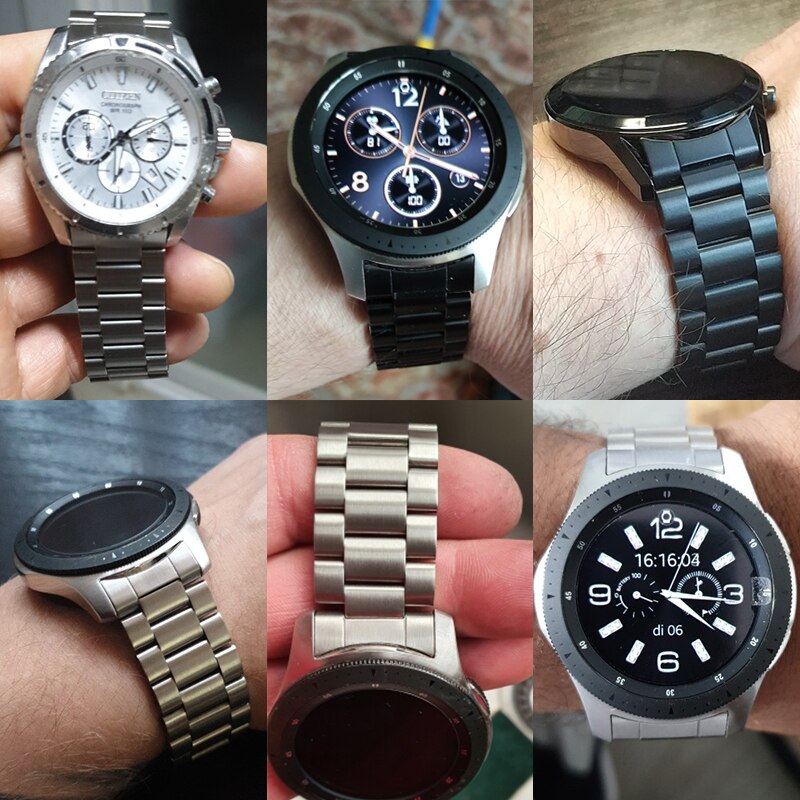 Đầu nối cong 22mm dây đeo thép không gỉ cho đồng hồ Samsung 3 45mm Galaxy 46MM Gear S3 Classic Frontier Galaxy Watch 3