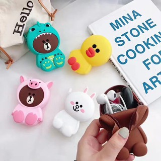 Ví silicone Linefriends kèm dây strap