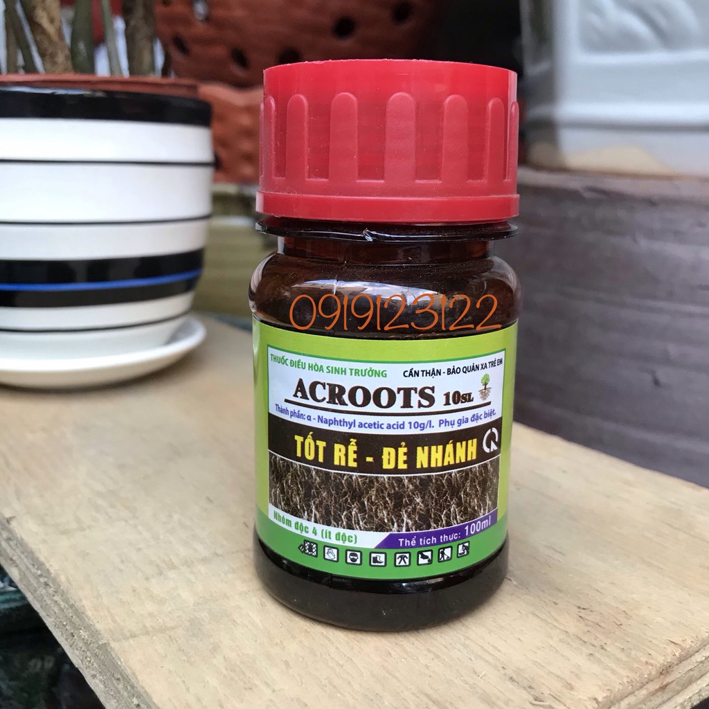 Phân bón siêu kích rễ ACROOTS 10SL (NAA) tốt rễ đẻ nhánh - chai 100m