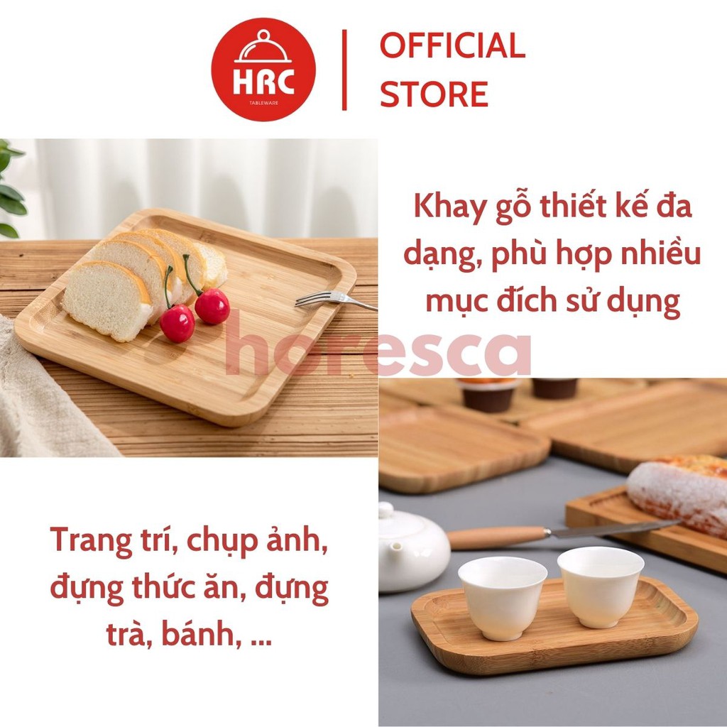 Khay gỗ decor, khay tre đựng đồ ăn nhiều size cao cấp