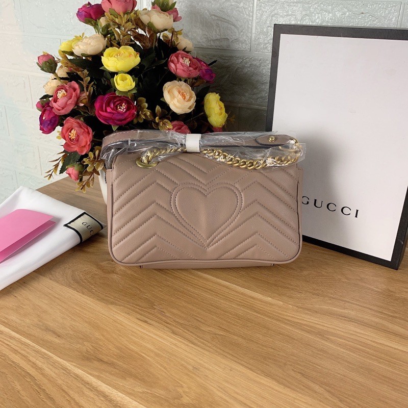 Túi xách Gucci Marmont màu nude size 22cm (có sẵn)