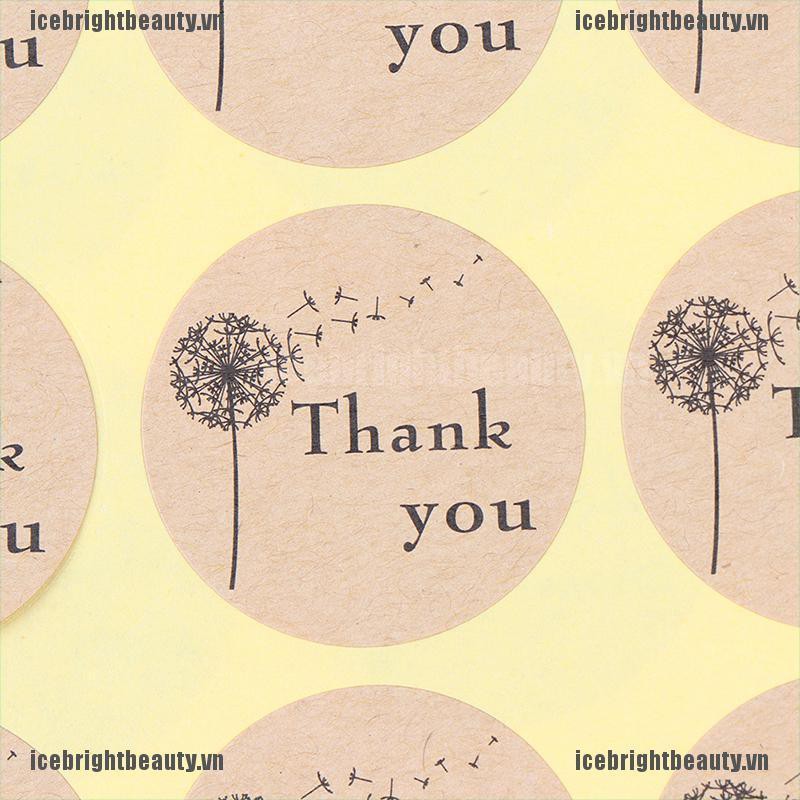 Set 120 sticker Niêm Phong Bao Bì In Chữ thank you