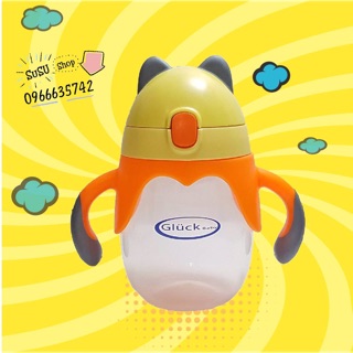 Bình tập uống nước ống hút 250ml gluck baby