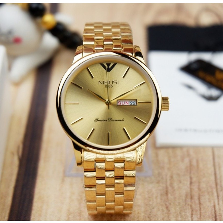 [SIÊU GIẢM GIÁ] ĐỒNG HỒ NAM NIBOSI SIÊU MỎNG DÂY VỎ INOX NGUYÊN KHỐI HÀNG HÃNG FULL BOX
