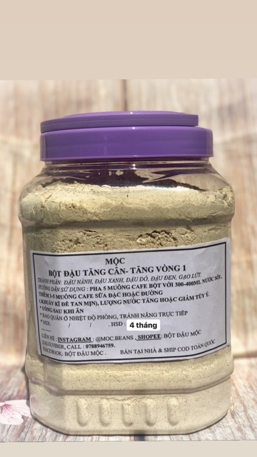 1.2kg BỘT ĐẬU GIẢM CÂN, TĂNG CÂN MỘC