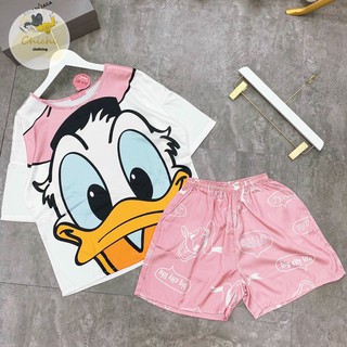 Đồ bộ Pijama Lụa Latin Cao Cấp Vịt Donal