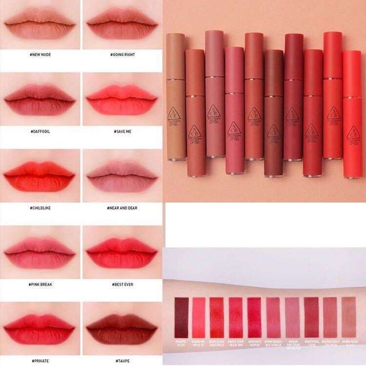 ( ĐỦ MÀU)SON 3CE VELVET LIP TINT