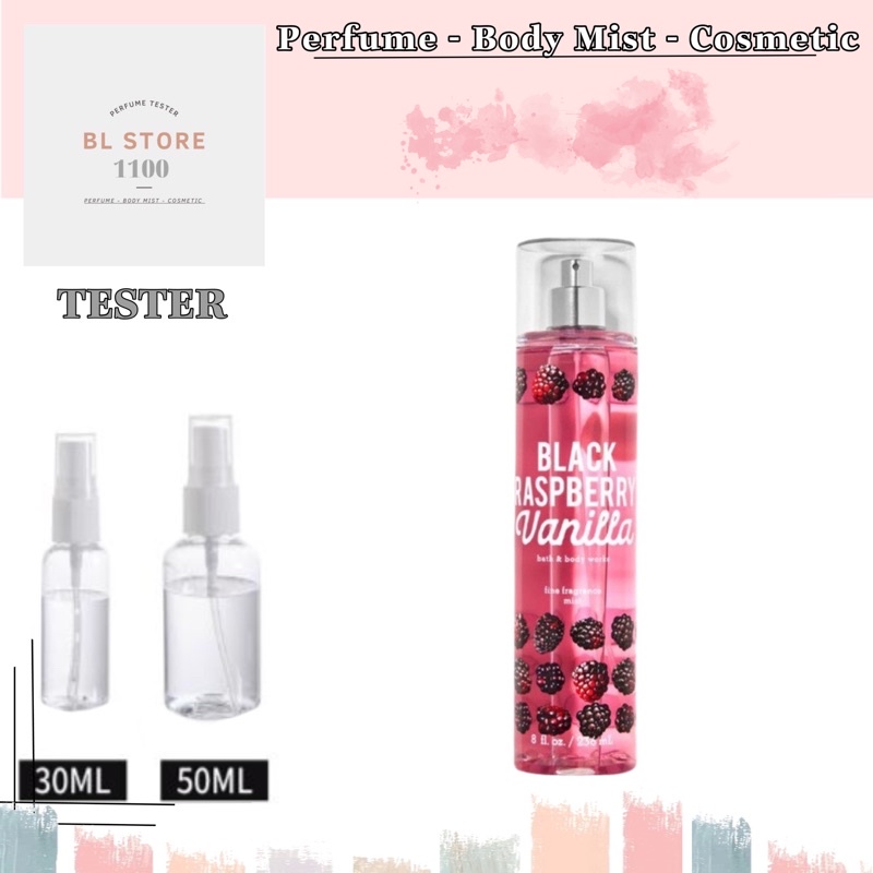 [BL] Xịt Thơm Toàn Thân Lưu Hương Mịn Da Bath &amp; Body Works - Black Raspberry Vanilla ( Mẫu dùng thử 10ml/30ml/50ml)