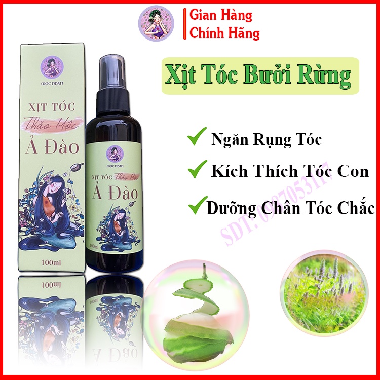 Mộc Nhan Natural, Tiemxuongrong, Xịt Dưỡng Tóc Tinh Dầu Bưởi Rừng, Hương Nhu, Giúp Nhanh Mọc Tóc, Mềm Mượt