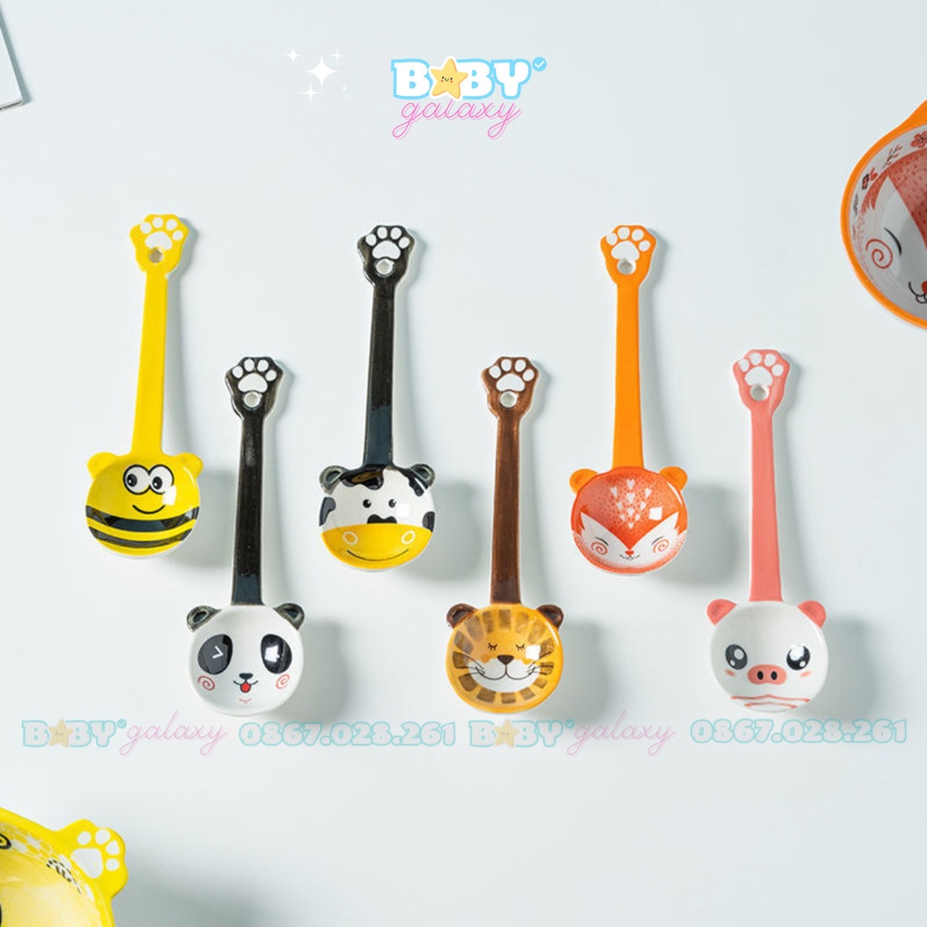 Chén Bát Ăn Dặm Gốm Sứ Hình Thú Size To 350ml Cho Bé - Babygalaxy