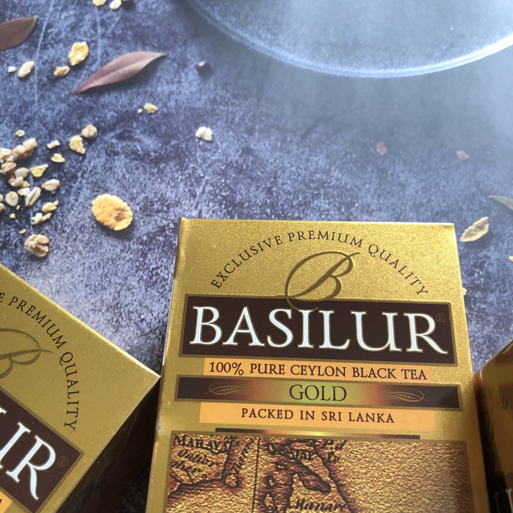 Trà Basilur Golden uống hàng ngày hoặc làm quà tặng – Hộp đựng trà 50g