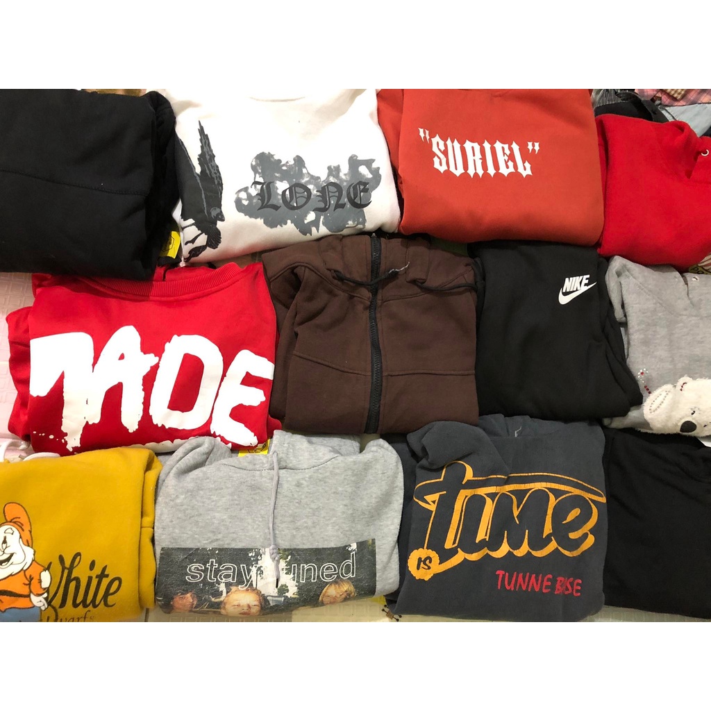 Áo Hoodie nam nữ nỉ bông, da cá hàng2hand độ mới trên 30%  TIEM2021