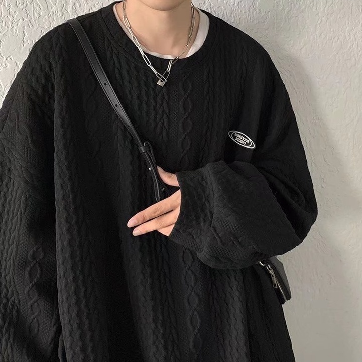 Áo sweater nam màu sắc Đơn giản phong cách Hàn Quốc cho nam giới fashion round neck men Tshirt form rộng